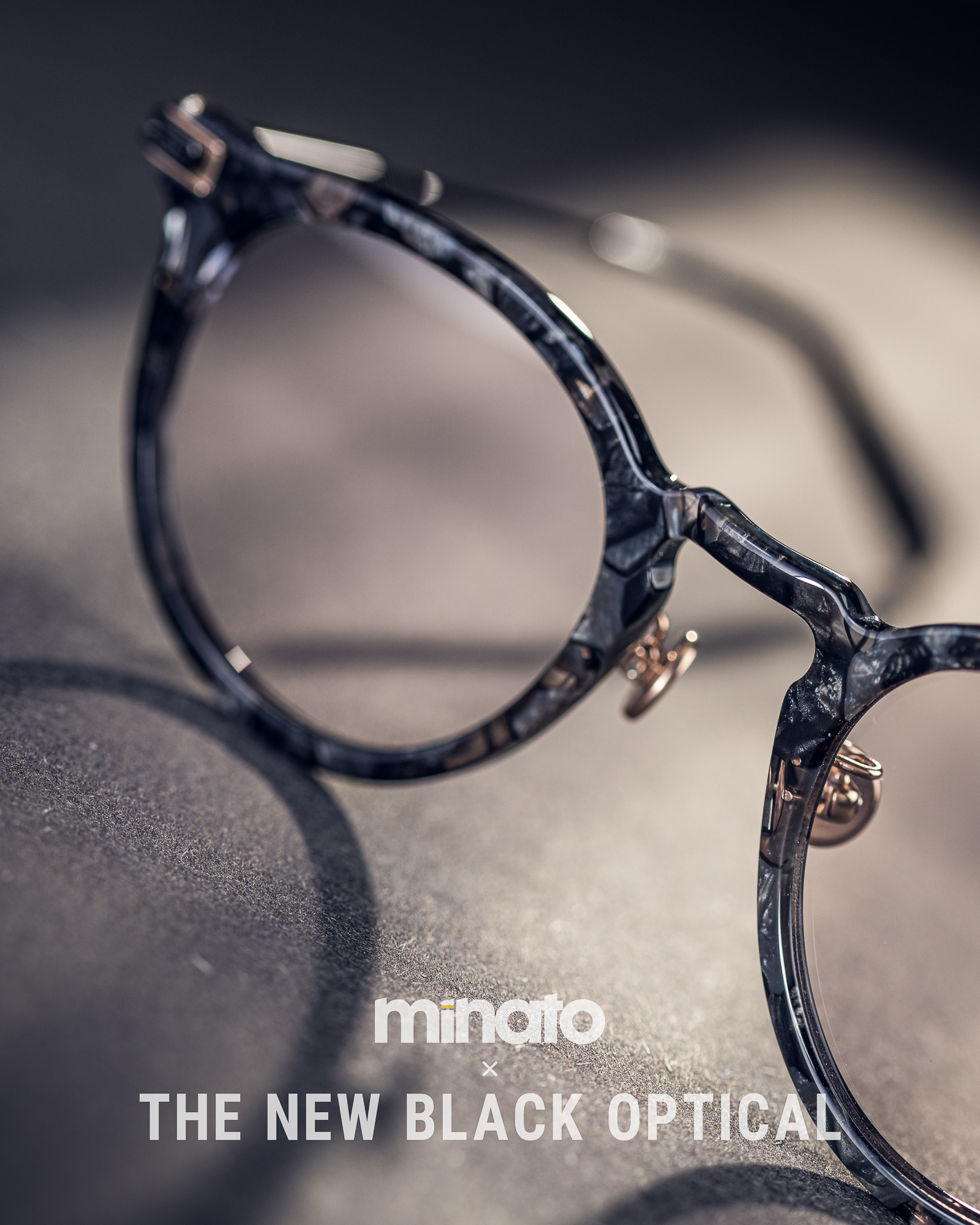 【 Minato X The New Black Optical 】 Filton X Minato X The New Black Optical 「A1 」 Grey marble 灰雲石玳瑁色