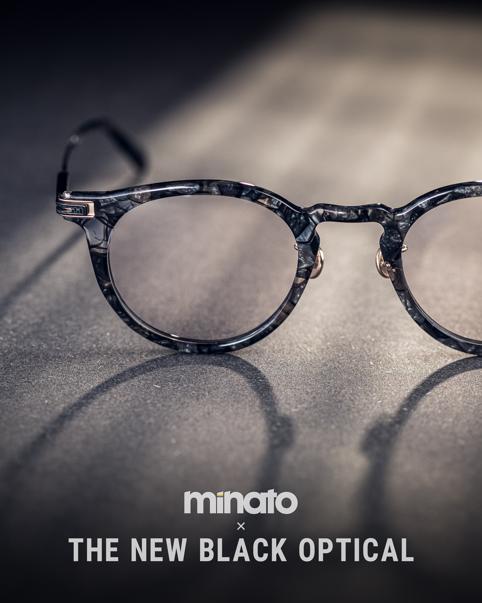 【 Minato X The New Black Optical 】 Filton X Minato X The New Black Optical 「A1 」 Grey marble 灰雲石玳瑁色