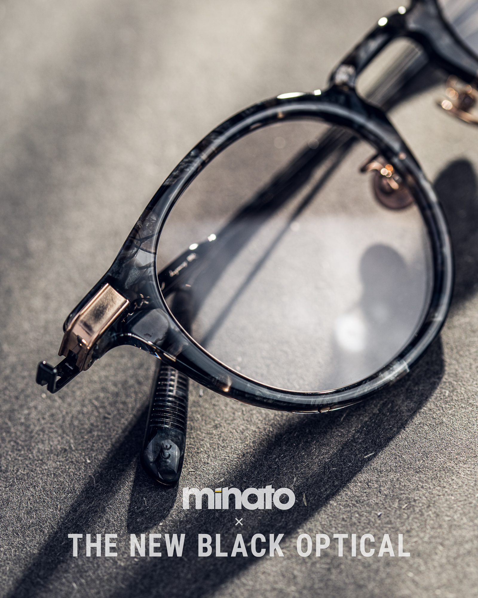 【 Minato X The New Black Optical 】 Filton X Minato X The New Black Optical 「A1 」 Grey marble 灰雲石玳瑁色