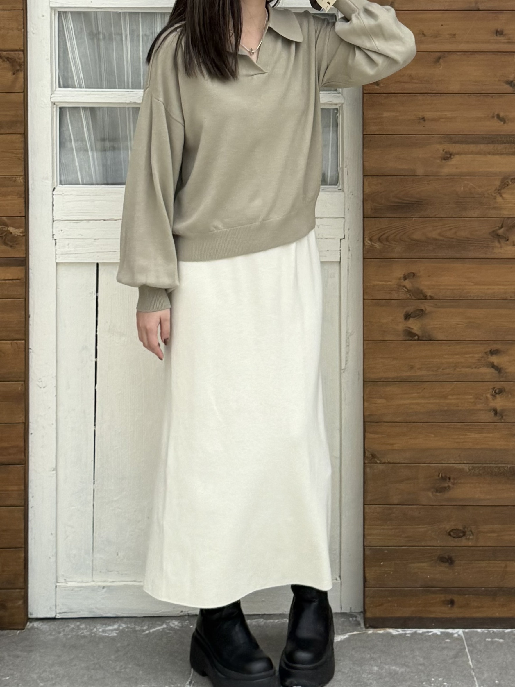 包芯紗翻領上衣