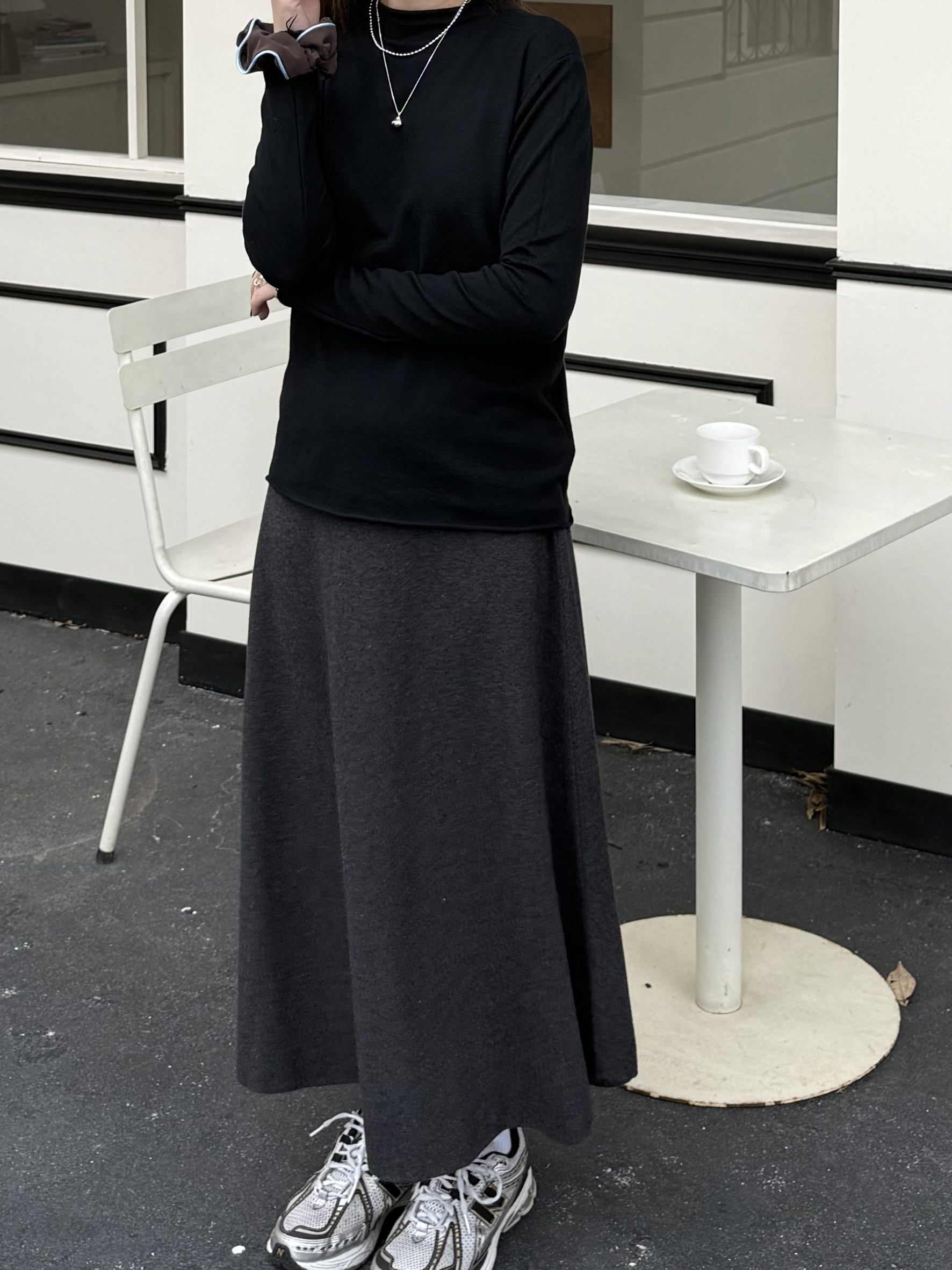 捲邊磨毛打底上衣