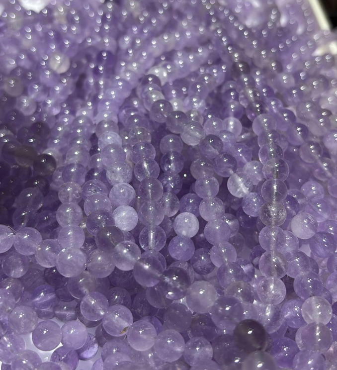 250925 - A95 7mm+薰衣草紫水晶3圈頸鏈