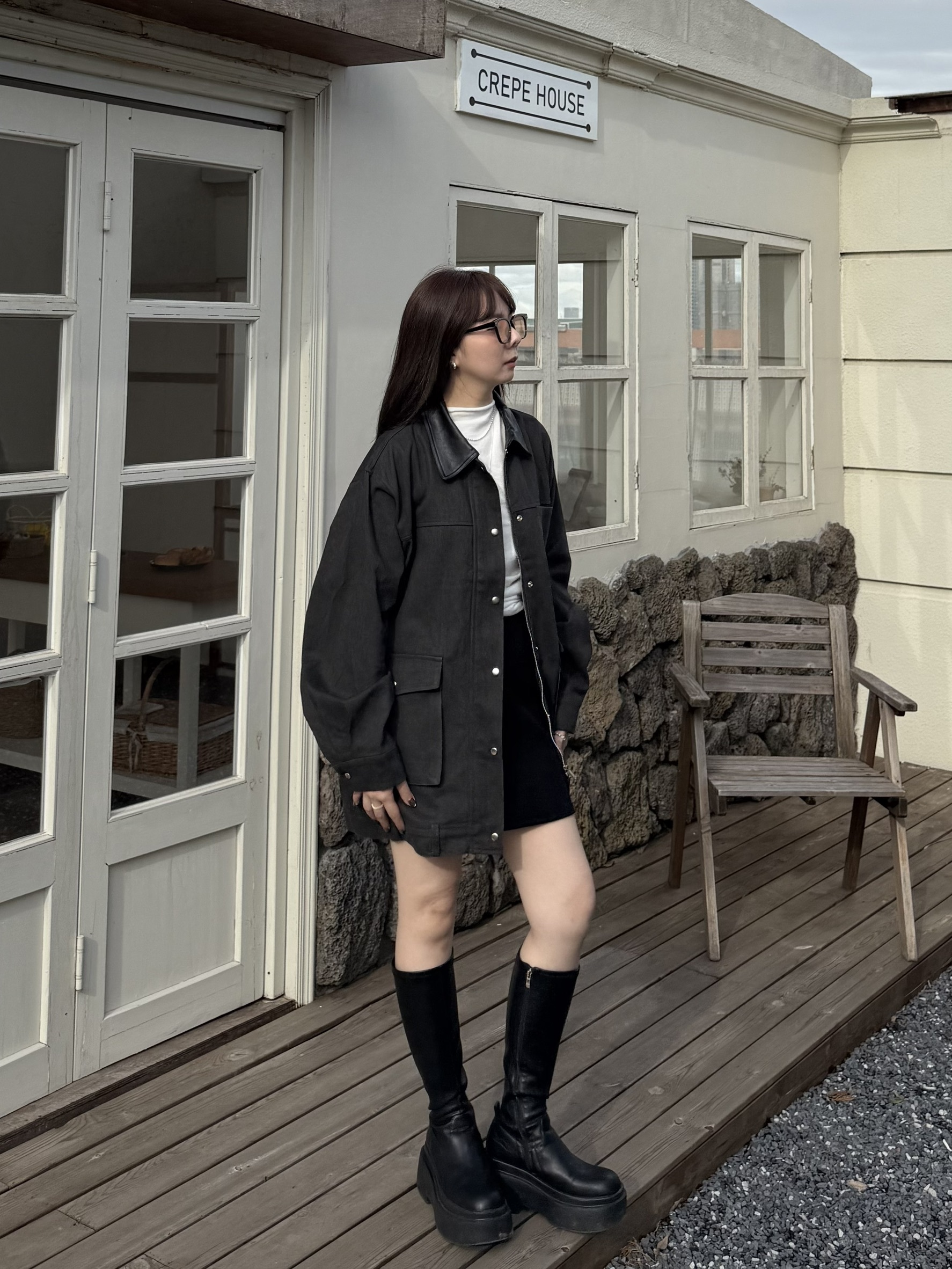 水洗工裝厚磅外套