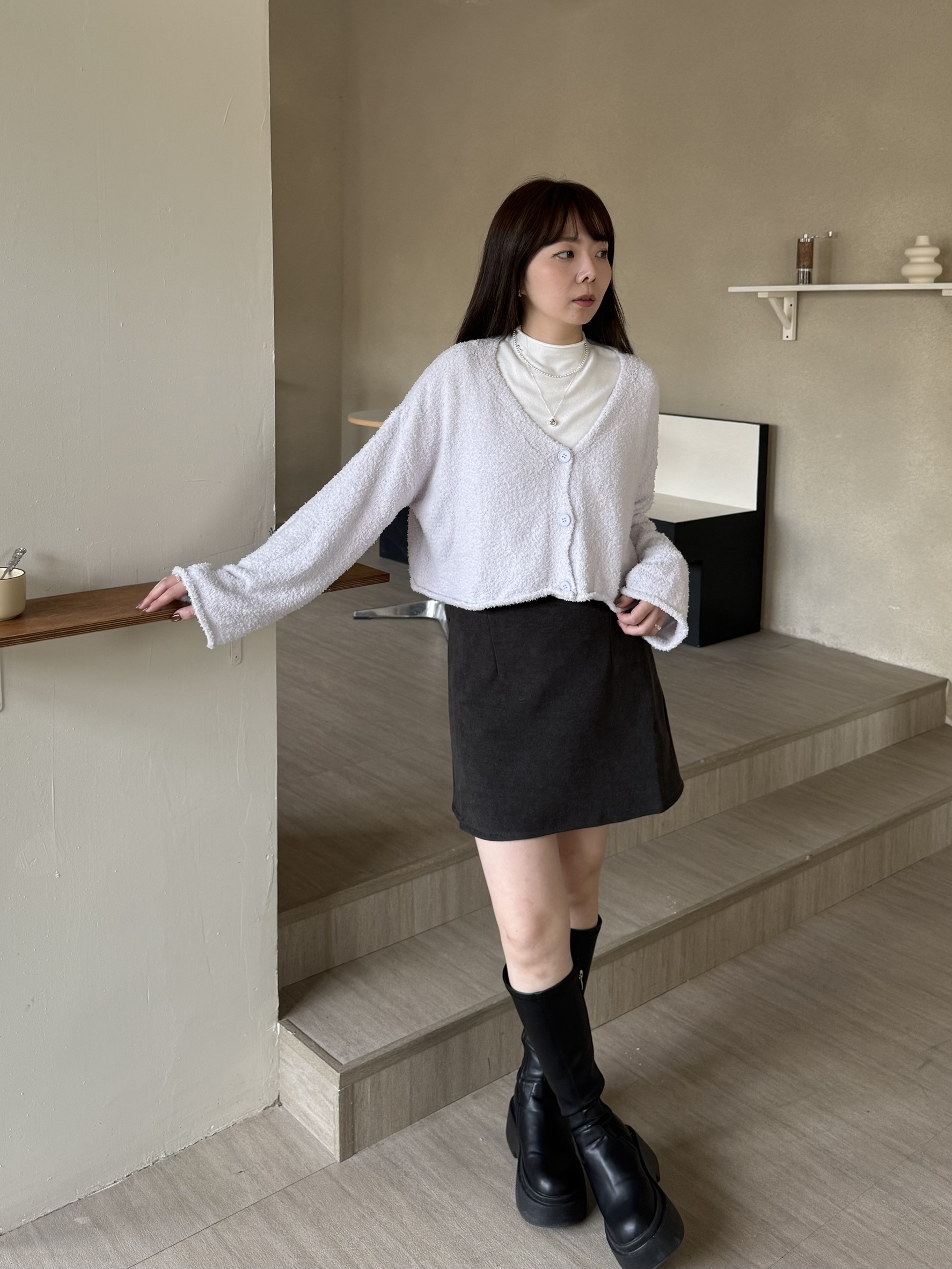 軟綿綿三釦上衣