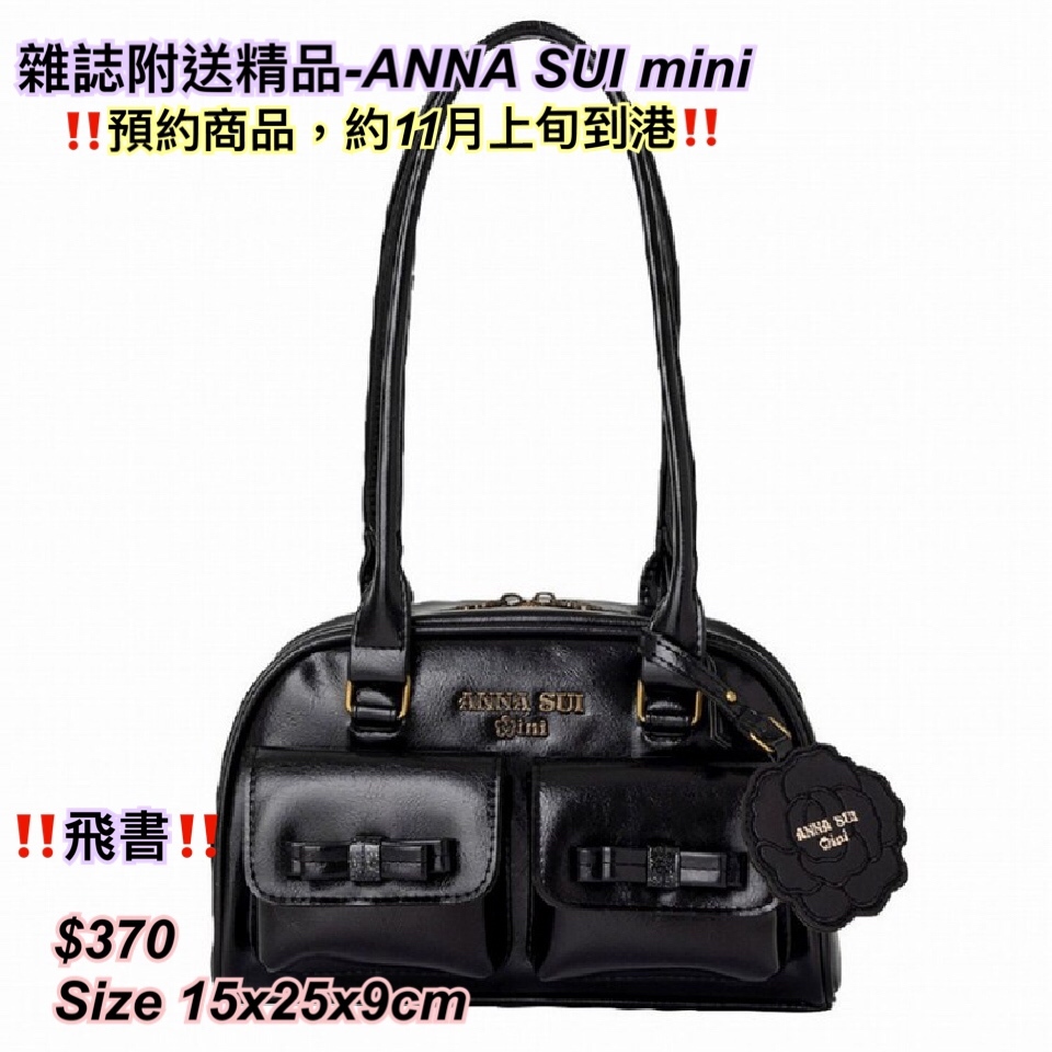 雜誌附送精品-ANNA SUI mini 前面口袋bag