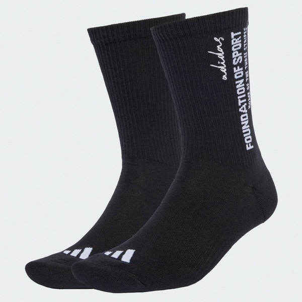 Adidas 愛迪達 Crw Spw Str 2pp JW8029 中筒襪 2 雙入 黑