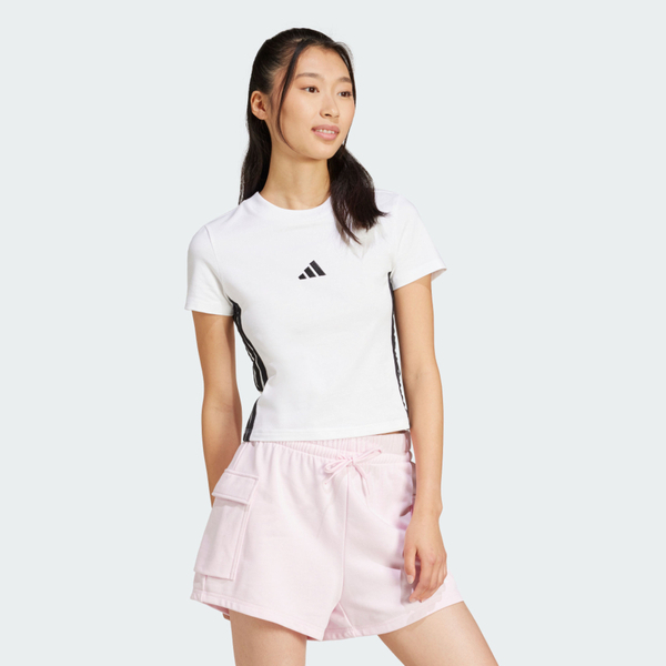 Adidas 愛迪達 W 3s Sj Baby T JE1239 女 T恤 運動上衣 休閒短袖 白 黑 亞版