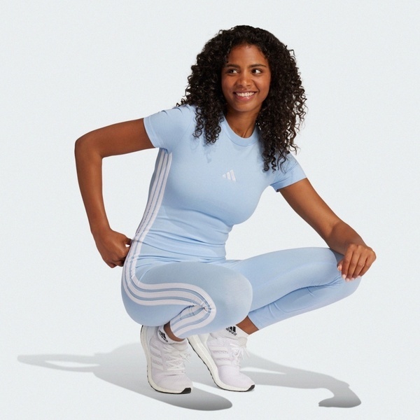 Adidas 愛迪達 W 3s Sj Baby T JE1241 女 T恤 運動上衣 休閒短袖 水藍 亞版