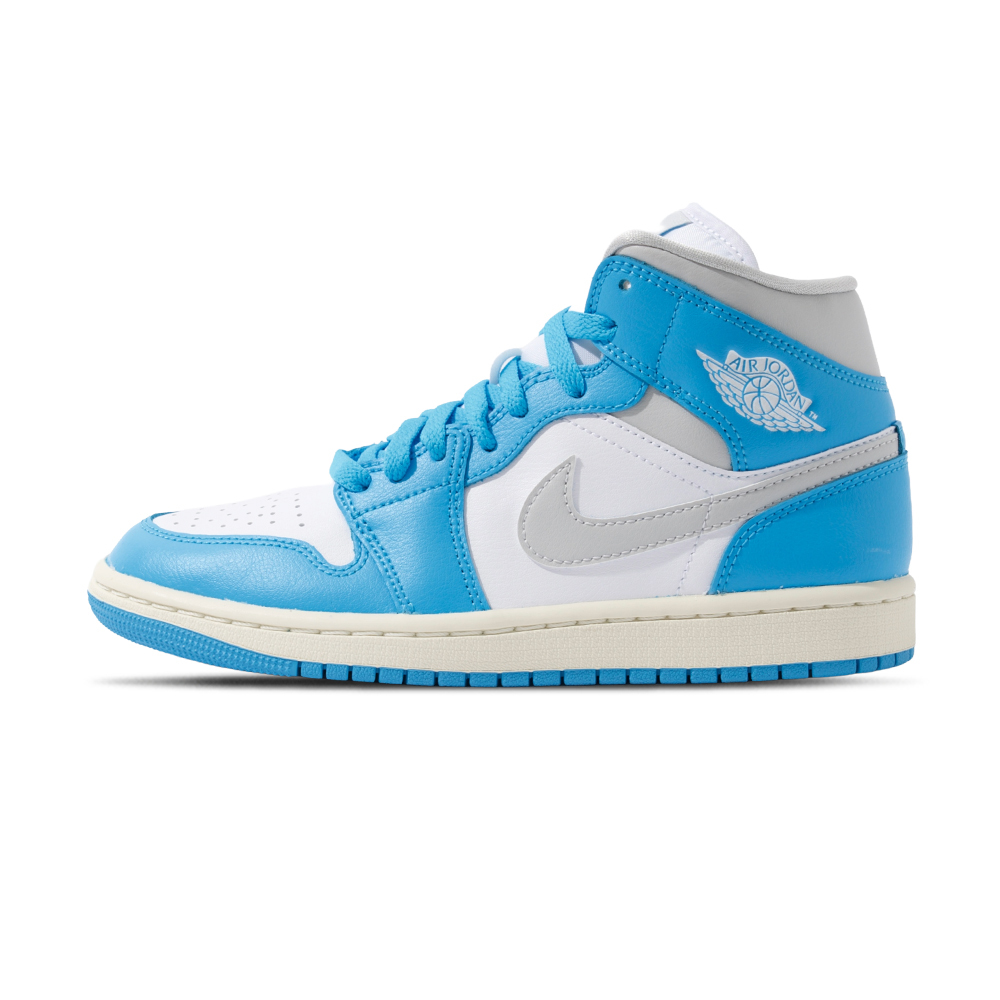 Nike Air Jordan 1 Mid 男 女 水藍灰 中筒 休閒 運動 休閒鞋 BQ6472-400