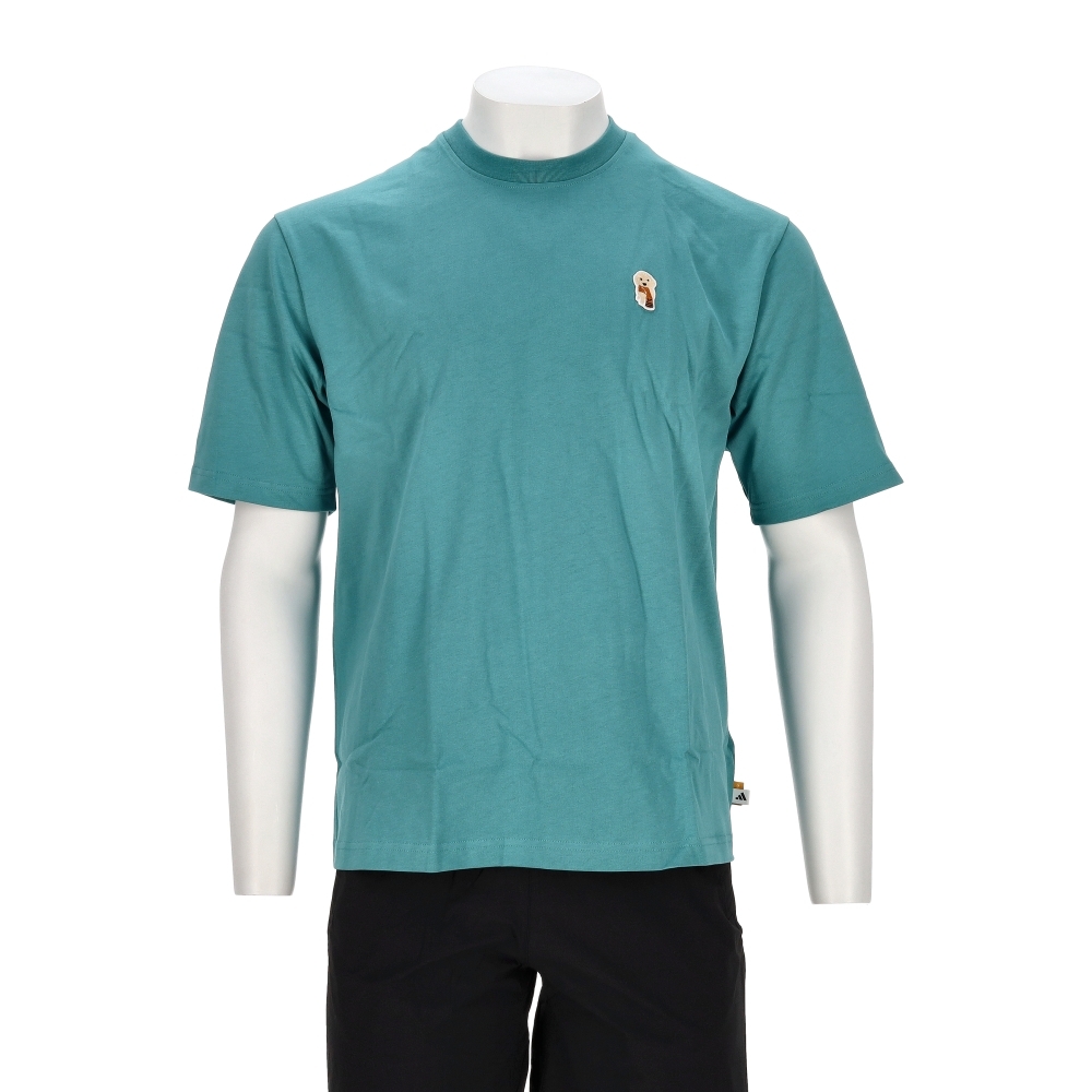 Adidas M Dog Sock T 男款 藍綠色 狗狗 印花 寬鬆 棉質 T恤 休閒 短袖 JL9242