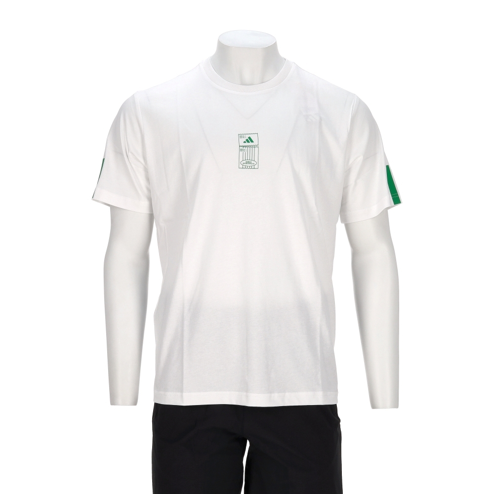 Adidas M Stad Ticket T 男款 白色 寬鬆 圓領 棉質 T恤 休閒 短袖 JM6473