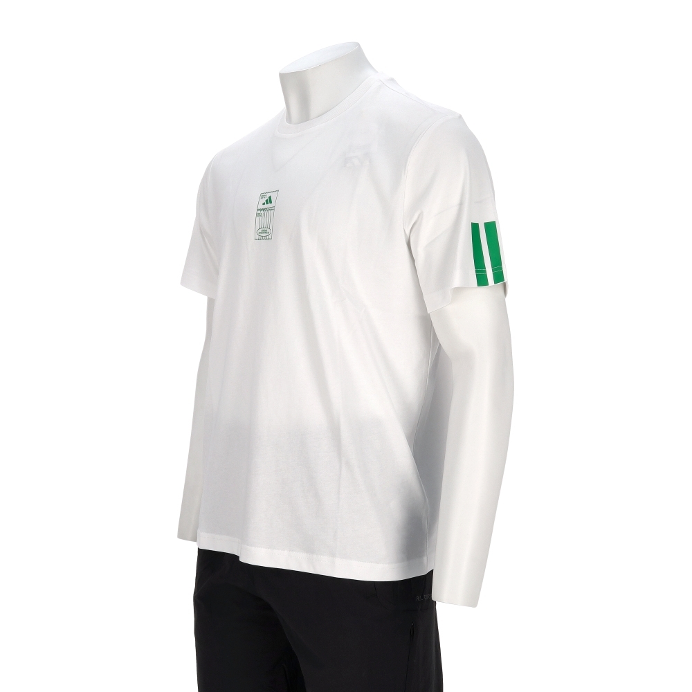 Adidas M Stad Ticket T 男款 白色 寬鬆 圓領 棉質 T恤 休閒 短袖 JM6473