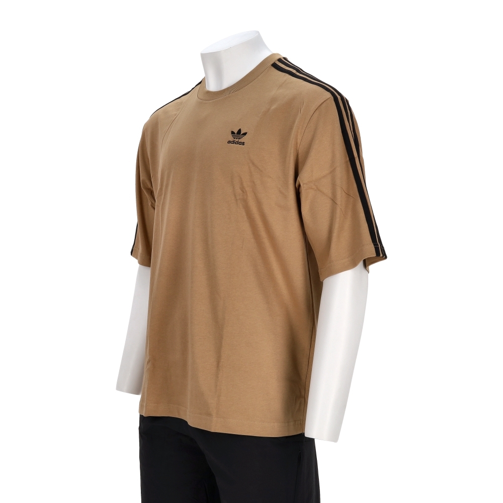 Adidas Oversize Tee 男款 卡其色 寬鬆 圓領 棉質 T恤 休閒 短袖 JY1397