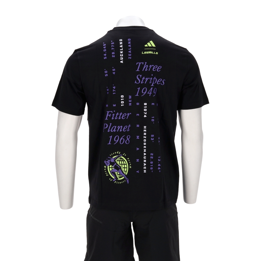 Adidas M Lm Fit G T 男款 黑色 寬鬆 印花 T恤 休閒 短袖 KE7820