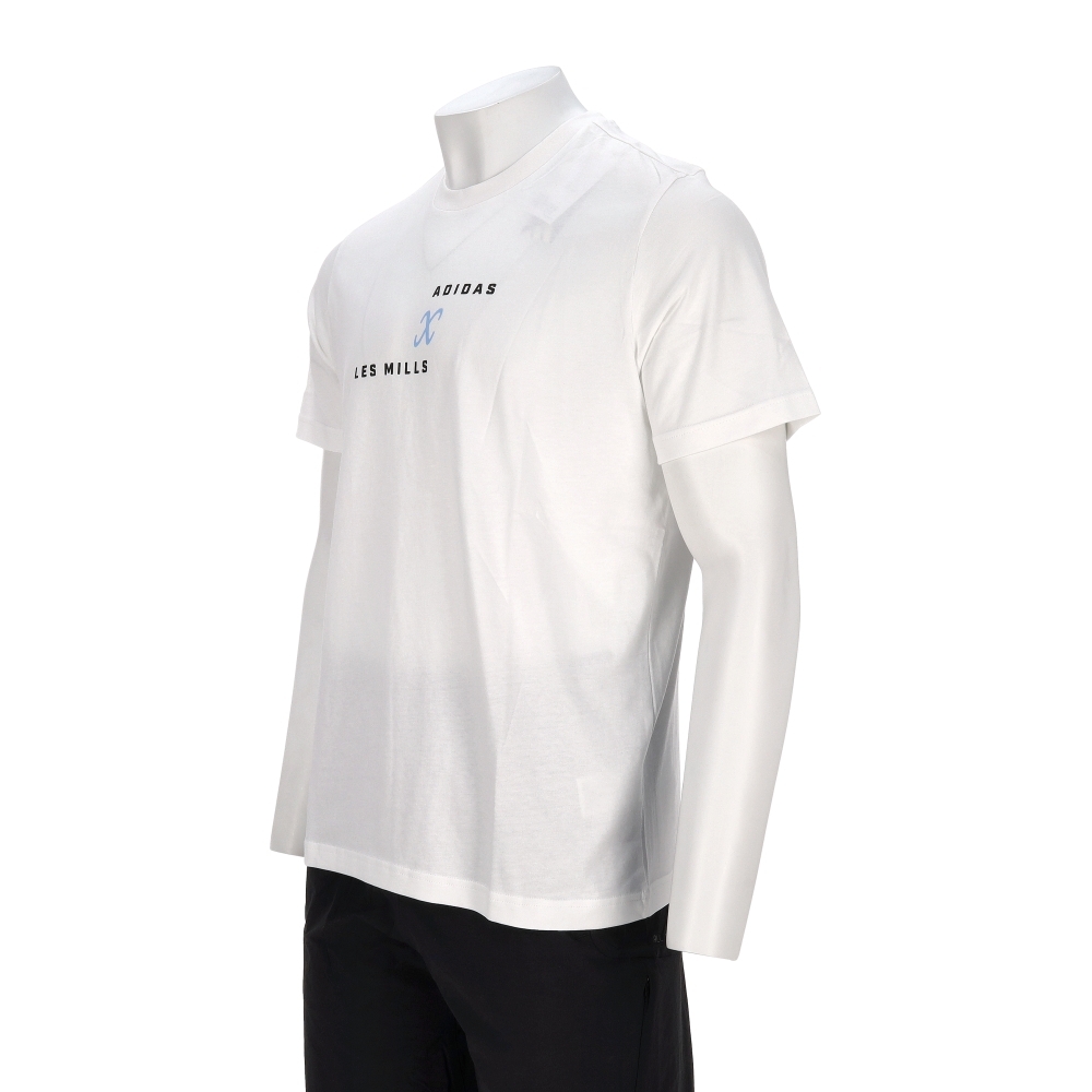 Adidas M Lm Fit G T 男款 白色 寬鬆 印花 T恤 休閒 短袖 KE7821