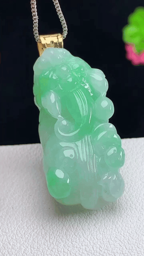 99532 翡翠冰飄綠貔貅