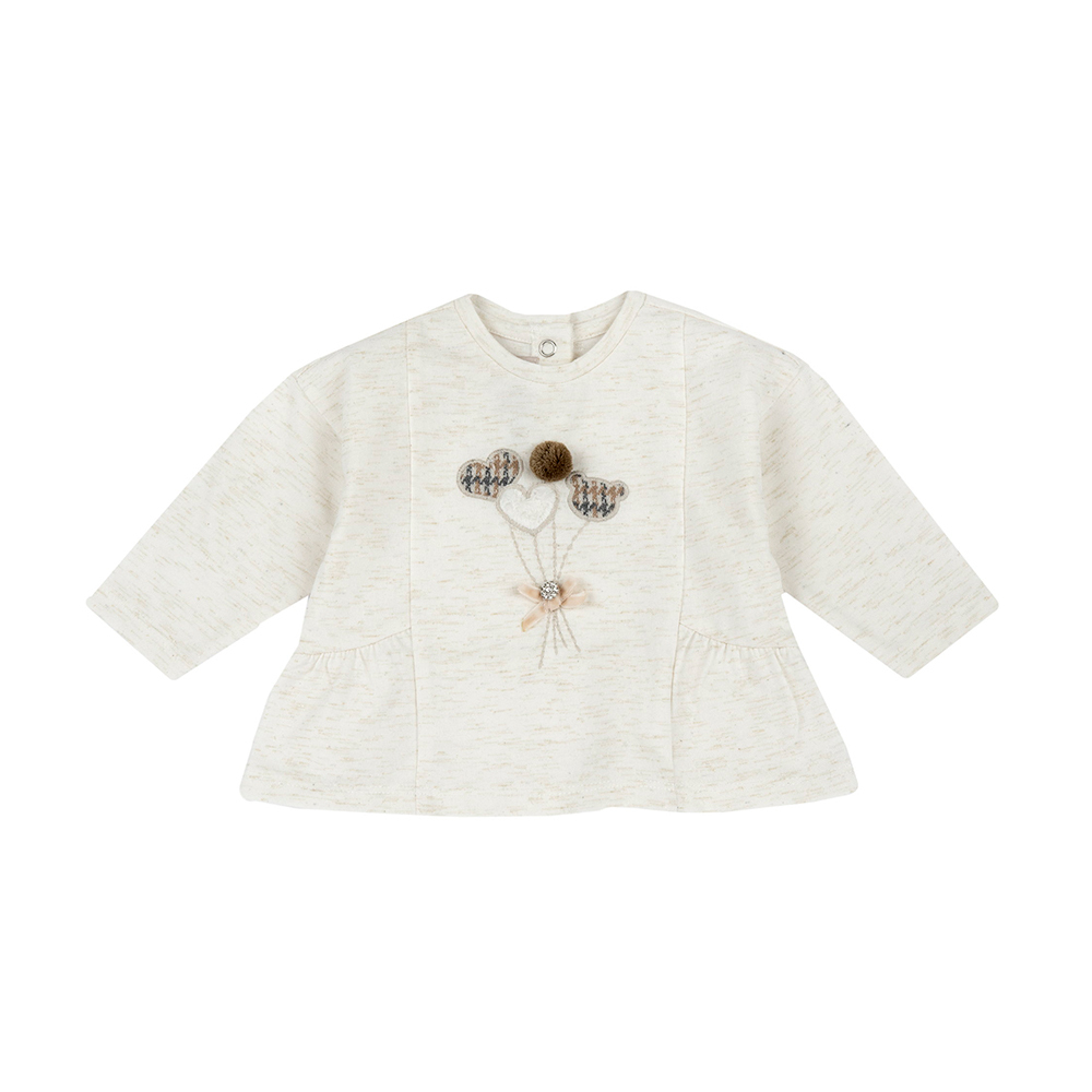 泰迪世家-麻花小熊氣球長版上衣