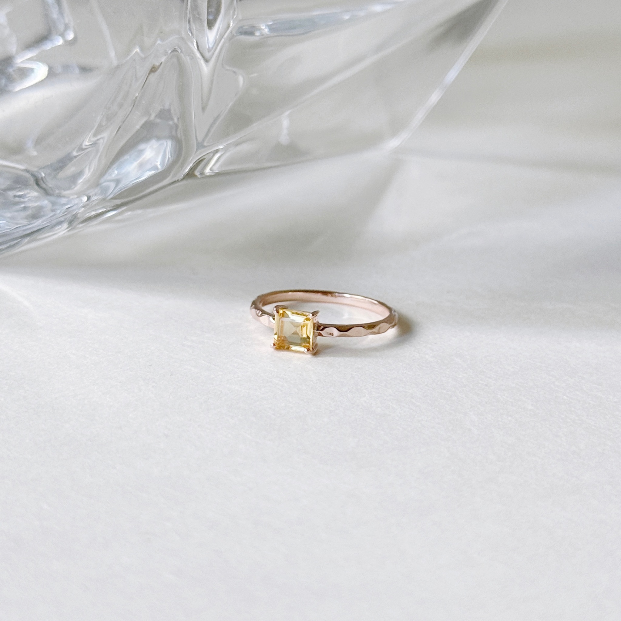 Square黃水晶戒指