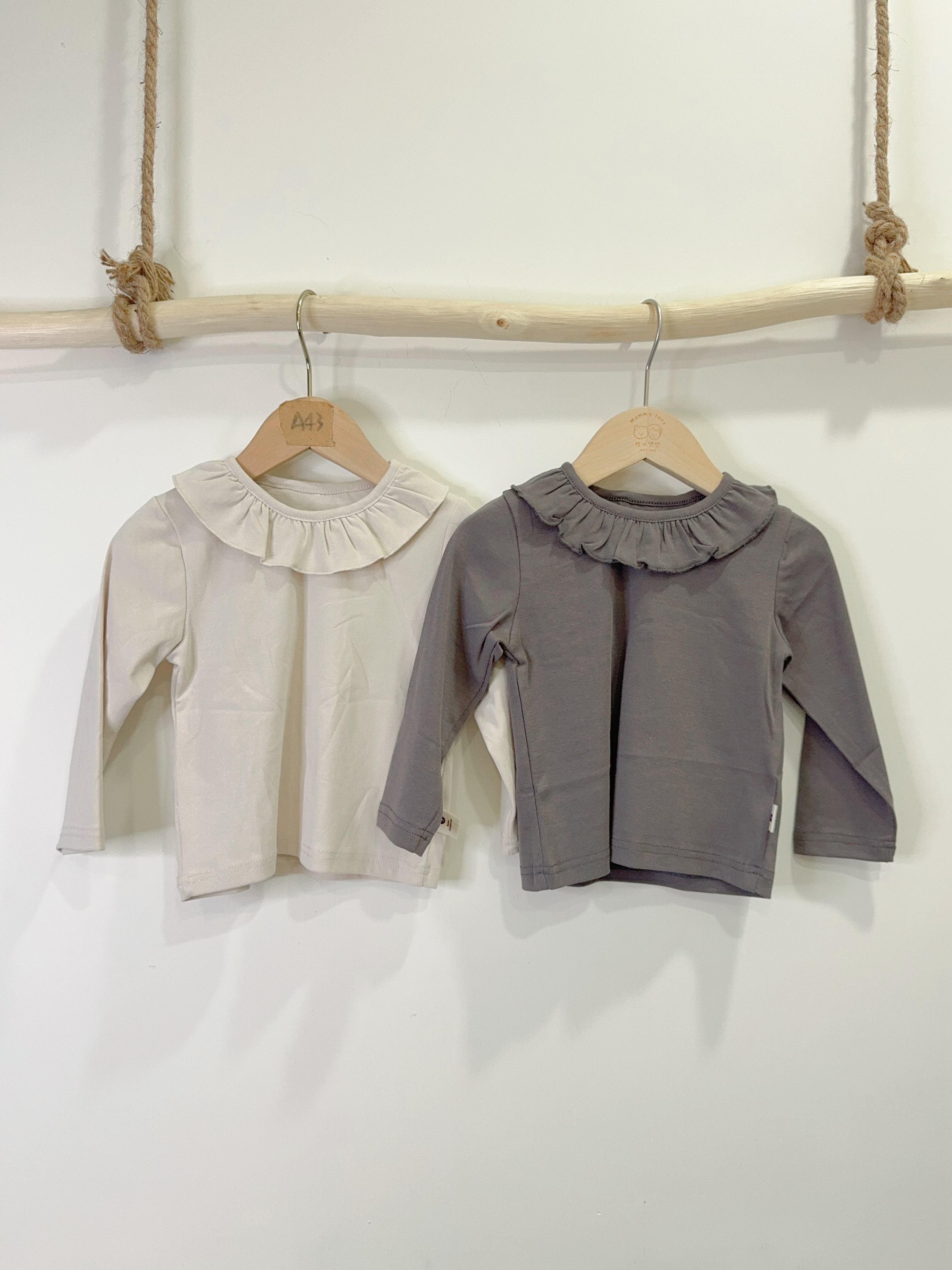 8212荷葉領彈性上衣c07