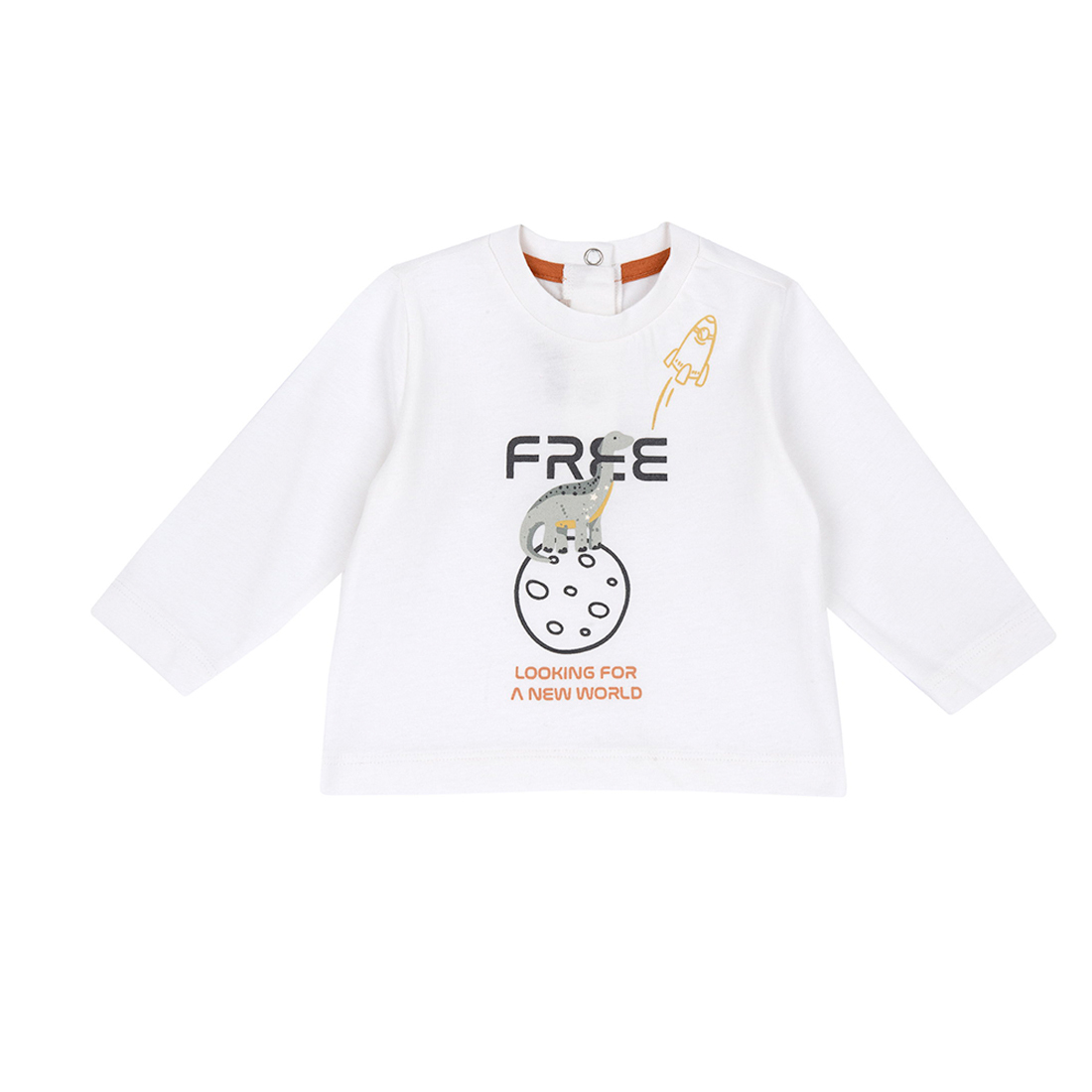 星際恐龍-FREE星球印圖長袖上衣