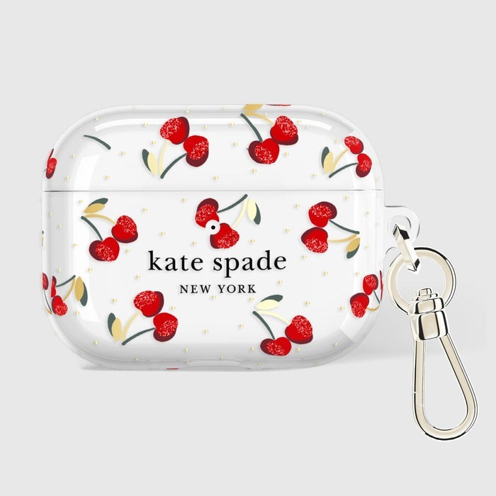 【kate spade】AirPods Pro (第3代) 耳機保護殼套 嬌豔櫻桃