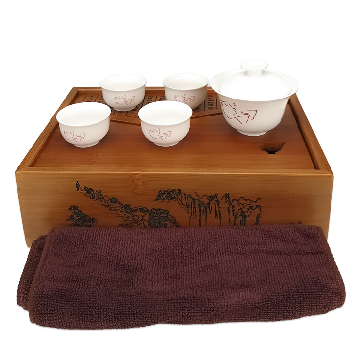 茶馬古道 茶禮組 包含老孟宗竹茶盤 玉脂瓷