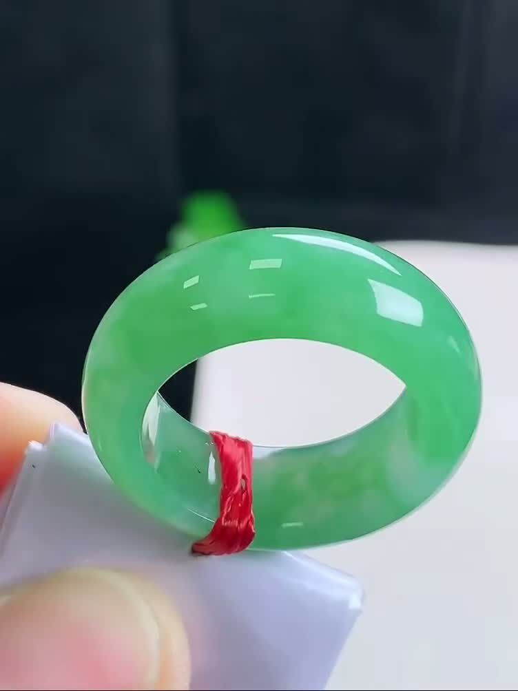 翡翠冰種飄綠指環 (港圈 18.5號),天然翡翠A玉, 緬甸玉, Jade, Jadeite