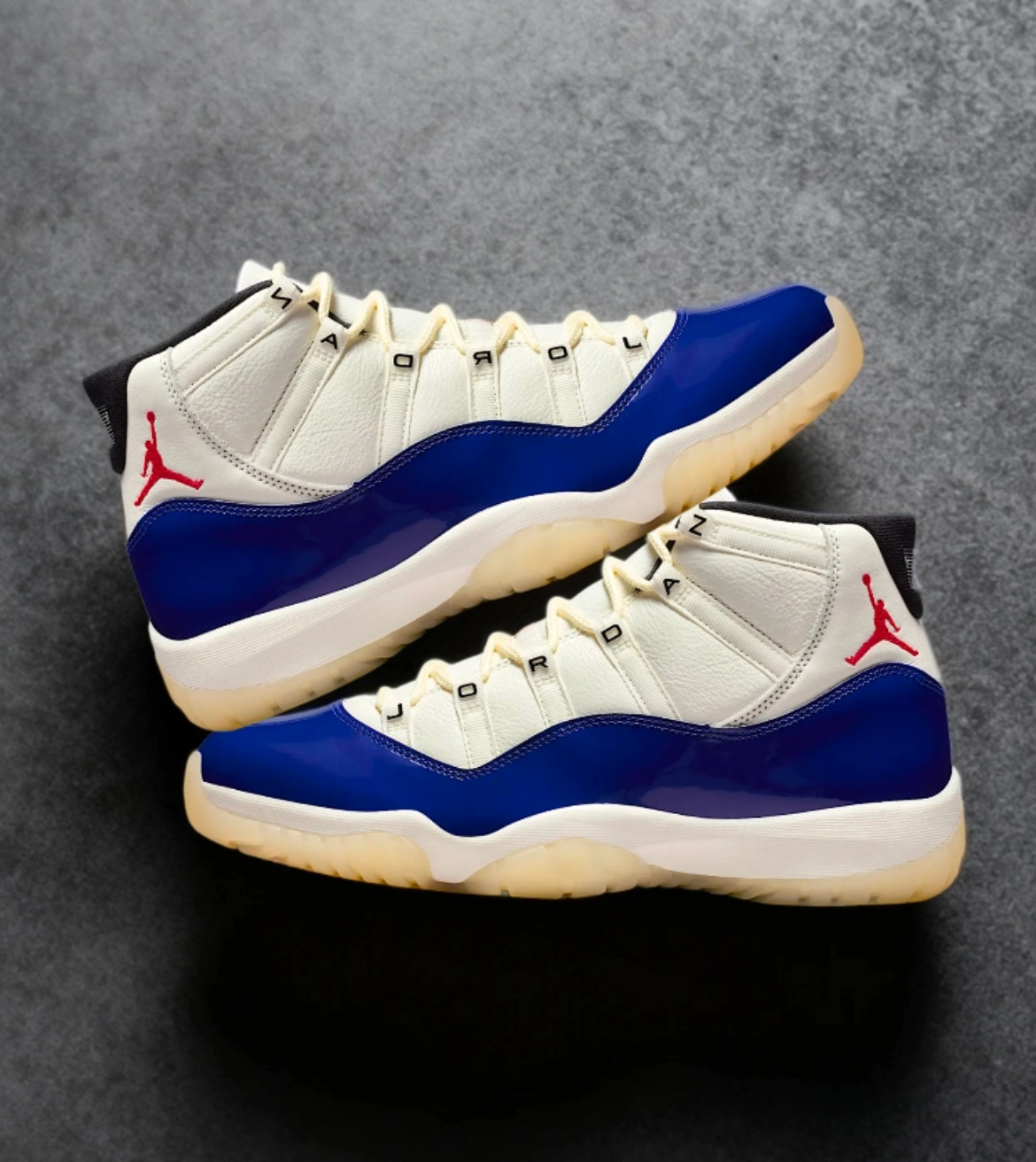 男鞋 NIKE AIR JORDAN 11 RETRO RA 米藍 復古 漆皮 低筒 運動 籃球鞋【IH0296-400】