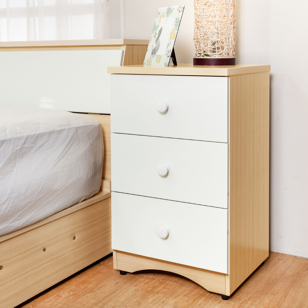 南亞塑鋼-1.5尺三抽塑鋼床頭櫃/收納櫃/置物櫃