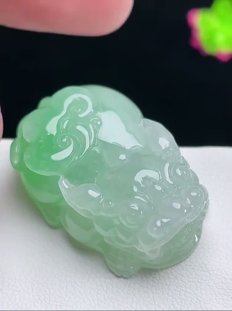 99631 翡翠冰飄綠貔貅