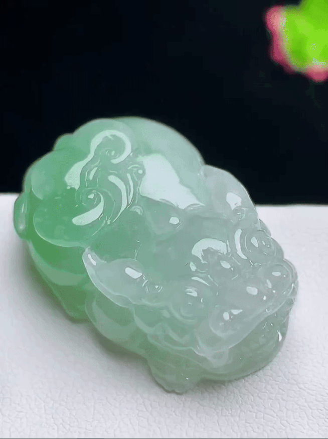 99631 翡翠冰飄綠貔貅