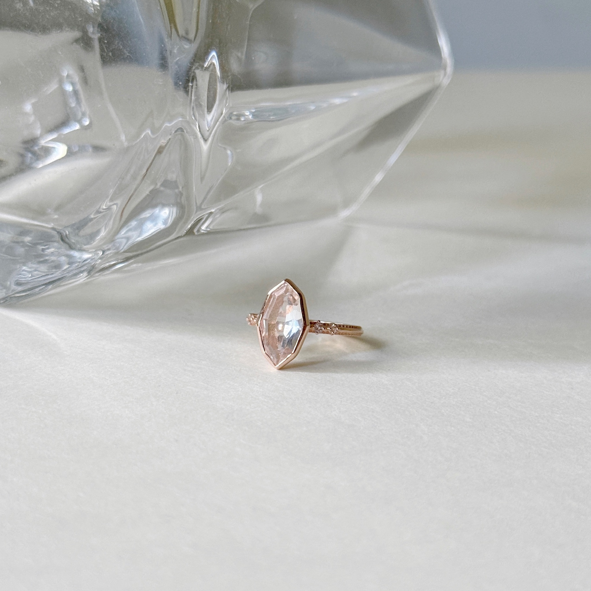 魔鏡白水晶戒指