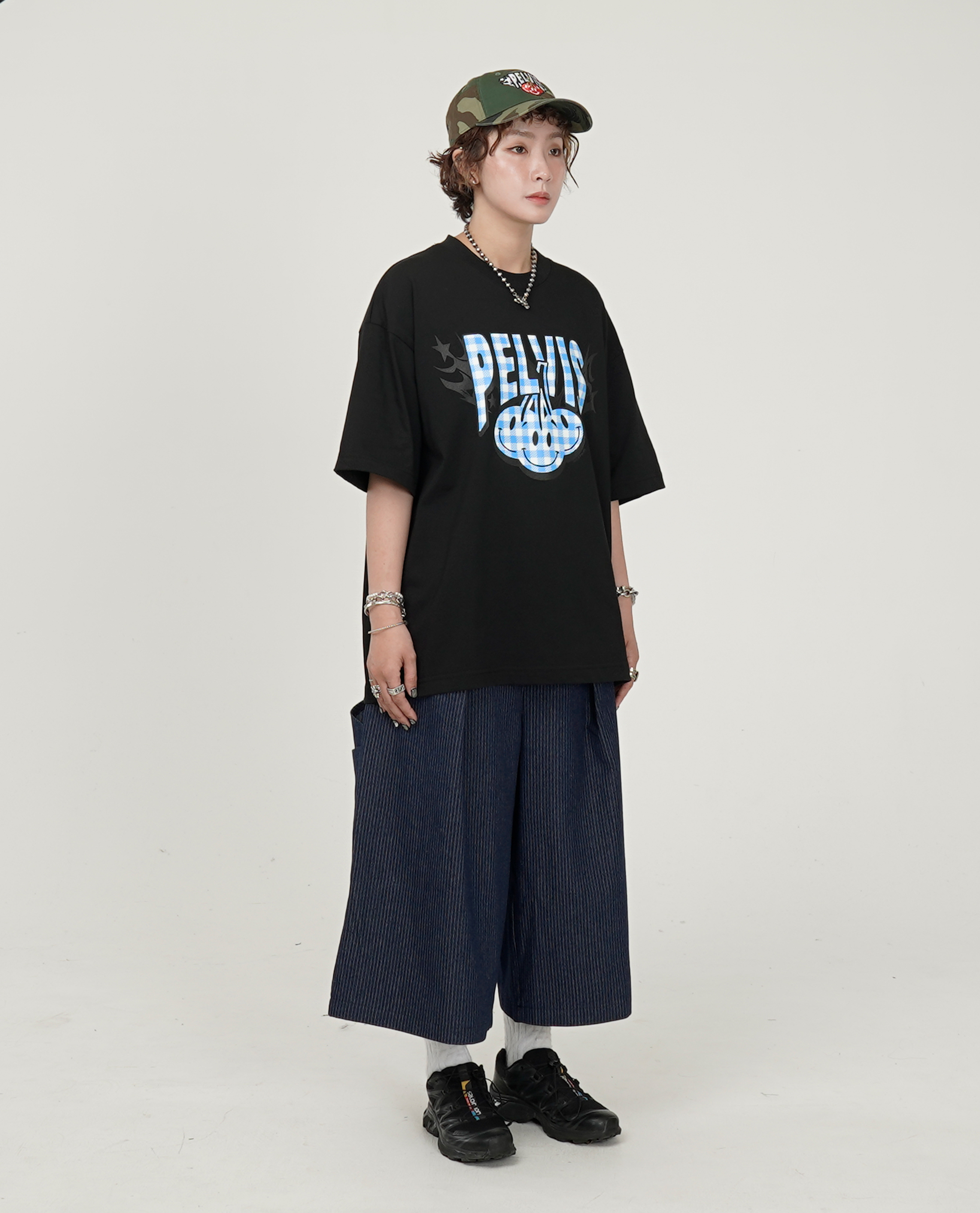 PELVIS Cherry Gingham Logo Tee - 25FW