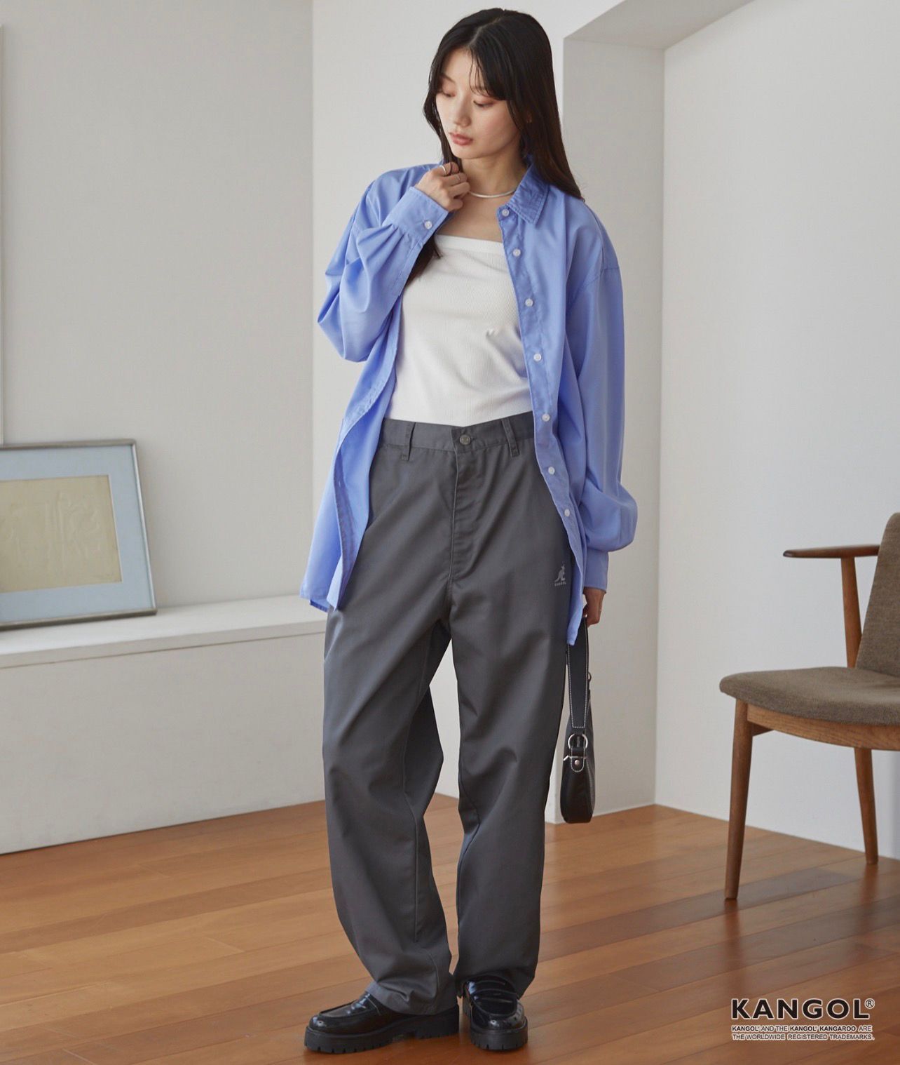 【預購】JN092602 KANGOL 刺繡LOGO長褲