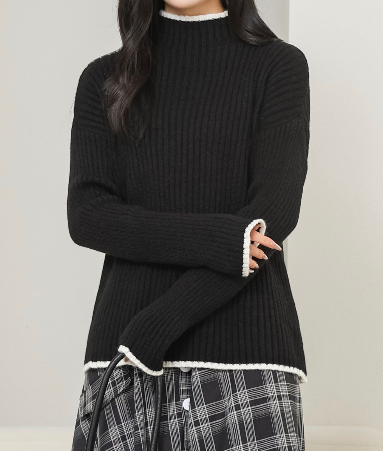 【預購】JN092603 Lace Ladies 羅紋針織長袖上衣