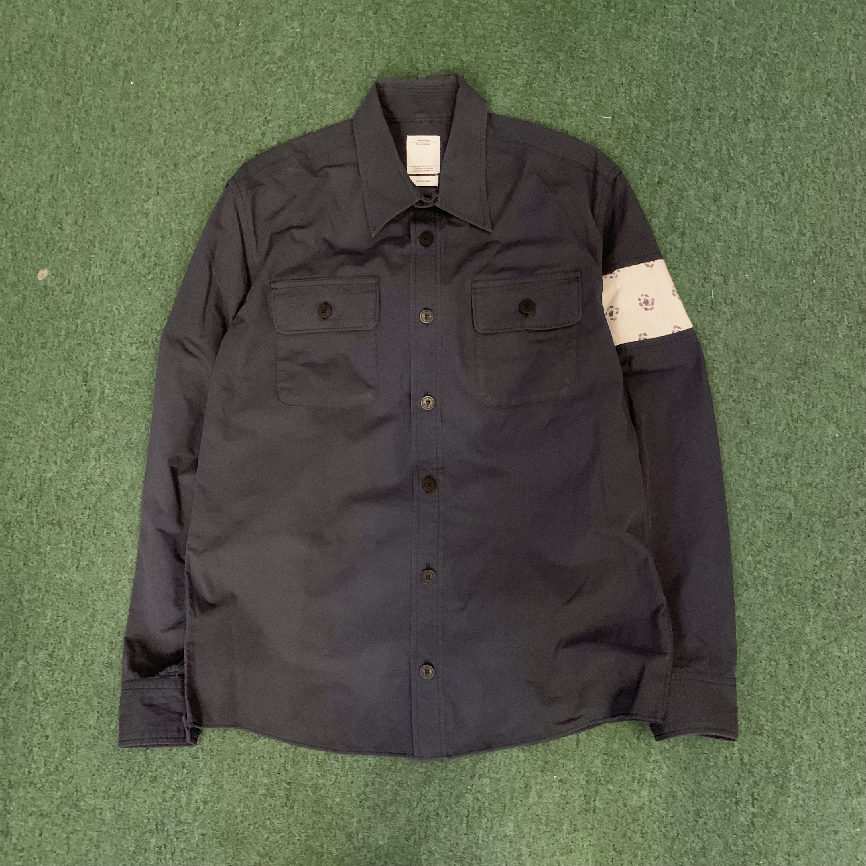 VISVIM AHAB ARMY SHIRT L/S (COTTTON/NYLON)  (( USED A )) 中古美品 - NAVY SIZE 2 PRE ORDER ITEM (預訂中)