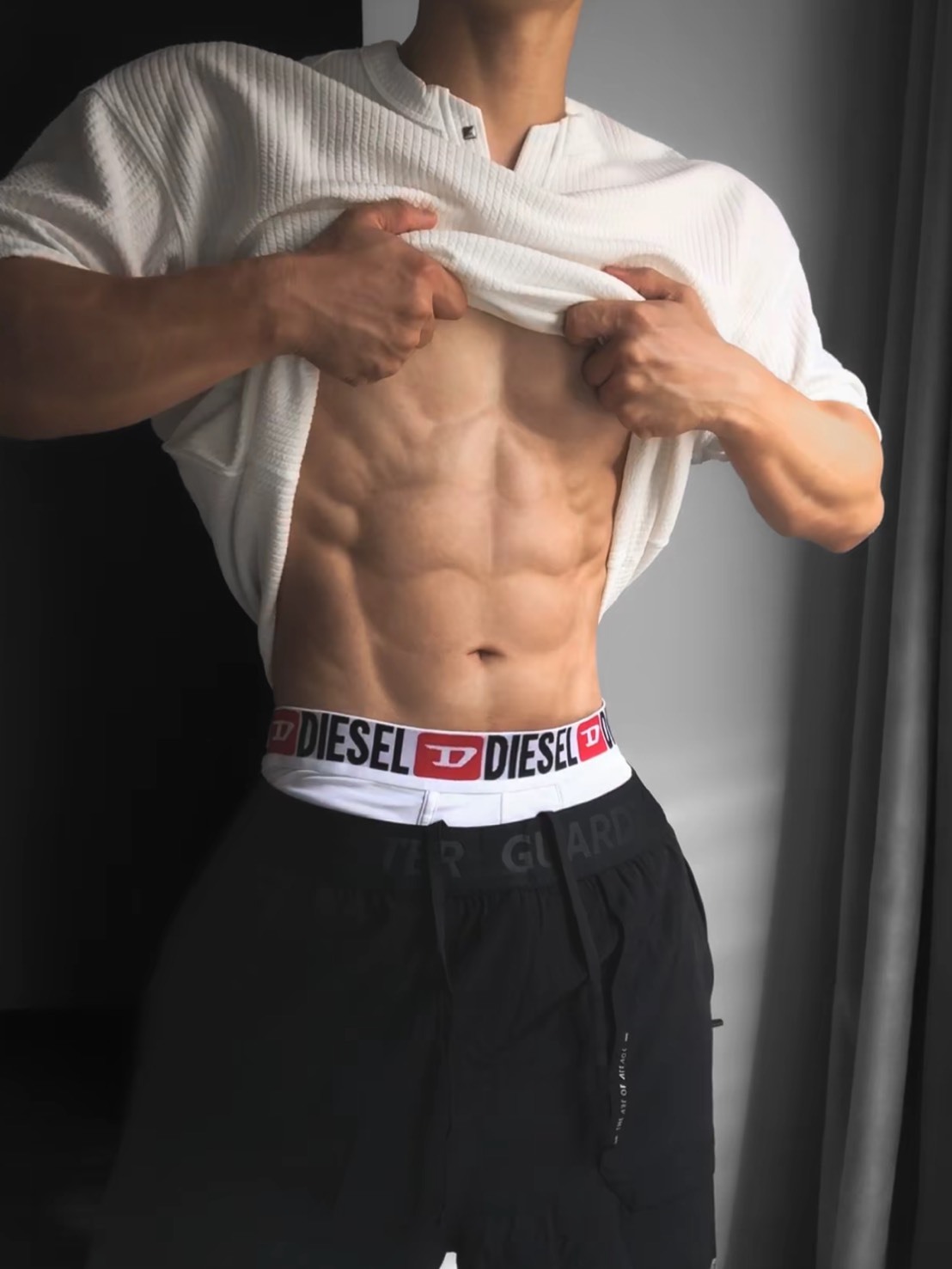 DIESEL 彈力 透氣 平角 內褲 男款 3入裝