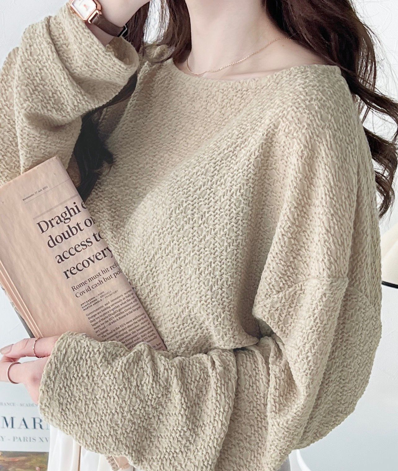 【預購】JN092604 Classical Elf 褶皺長袖上衣