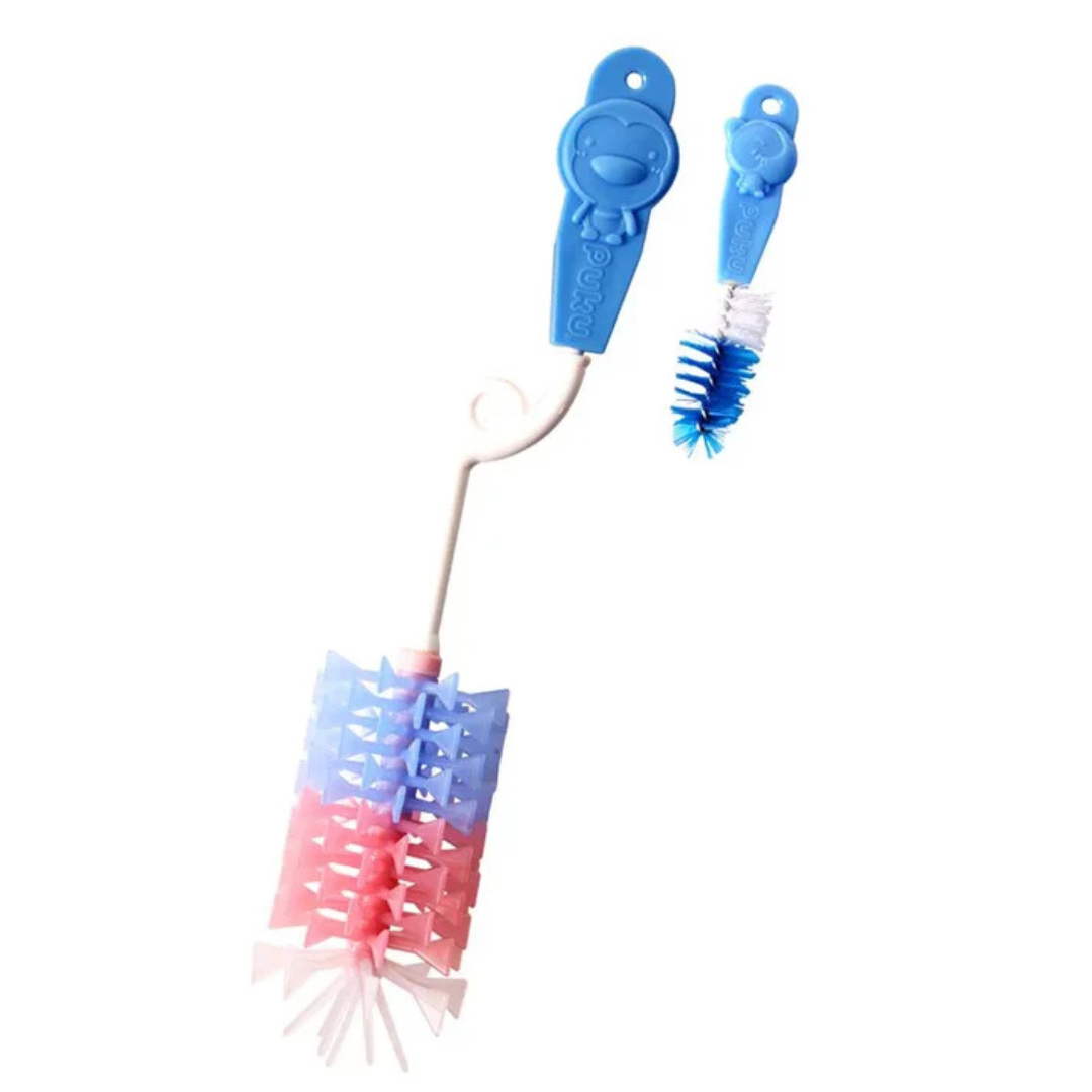 Puku 藍企鵝矽膠奶瓶刷