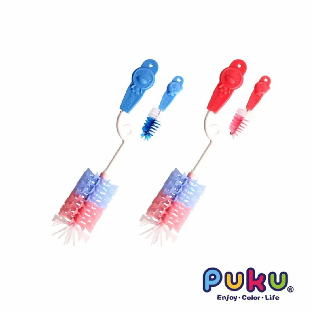 Puku 藍企鵝矽膠奶瓶刷