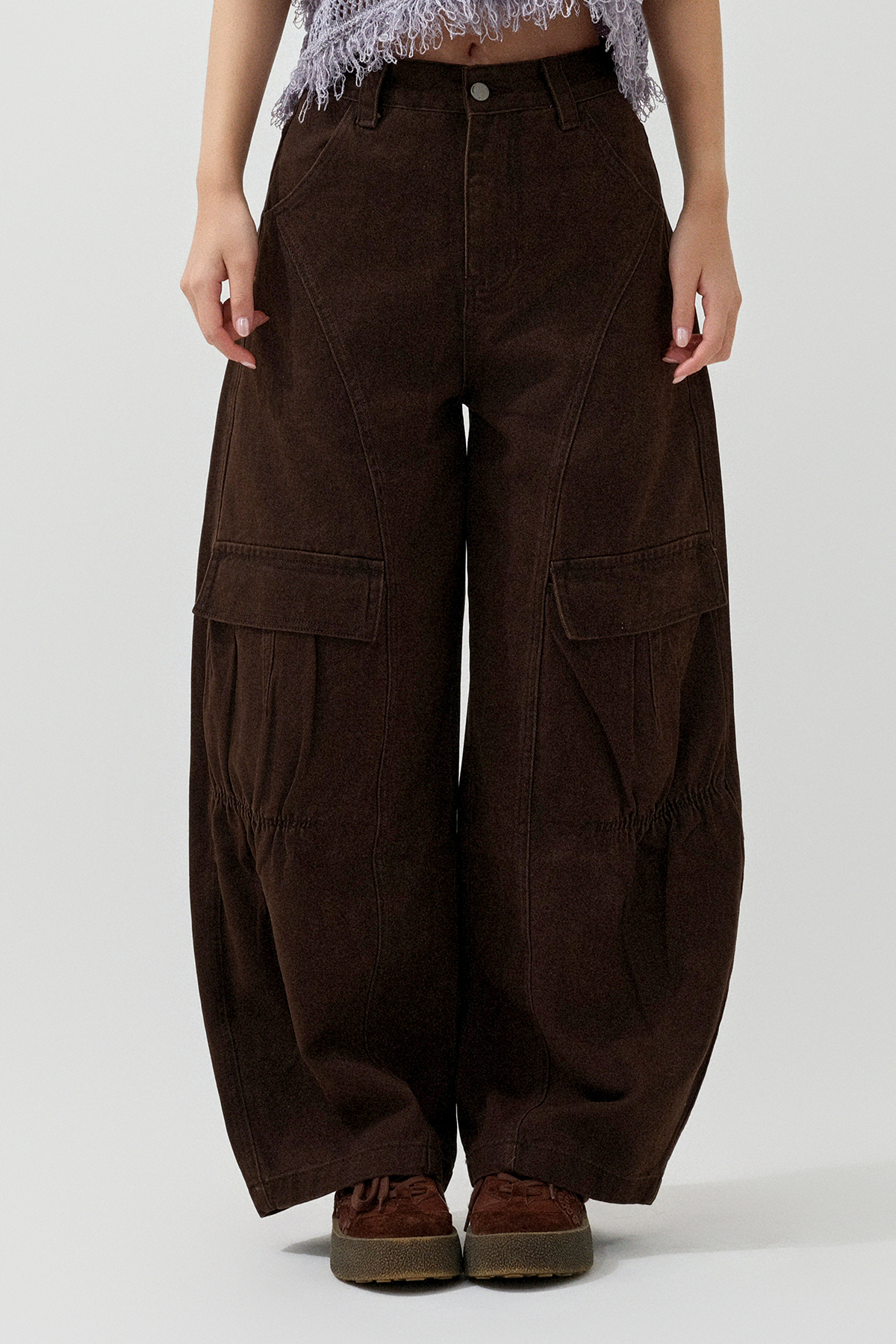 束橡筋軍袋闊斜褲（預購產品）