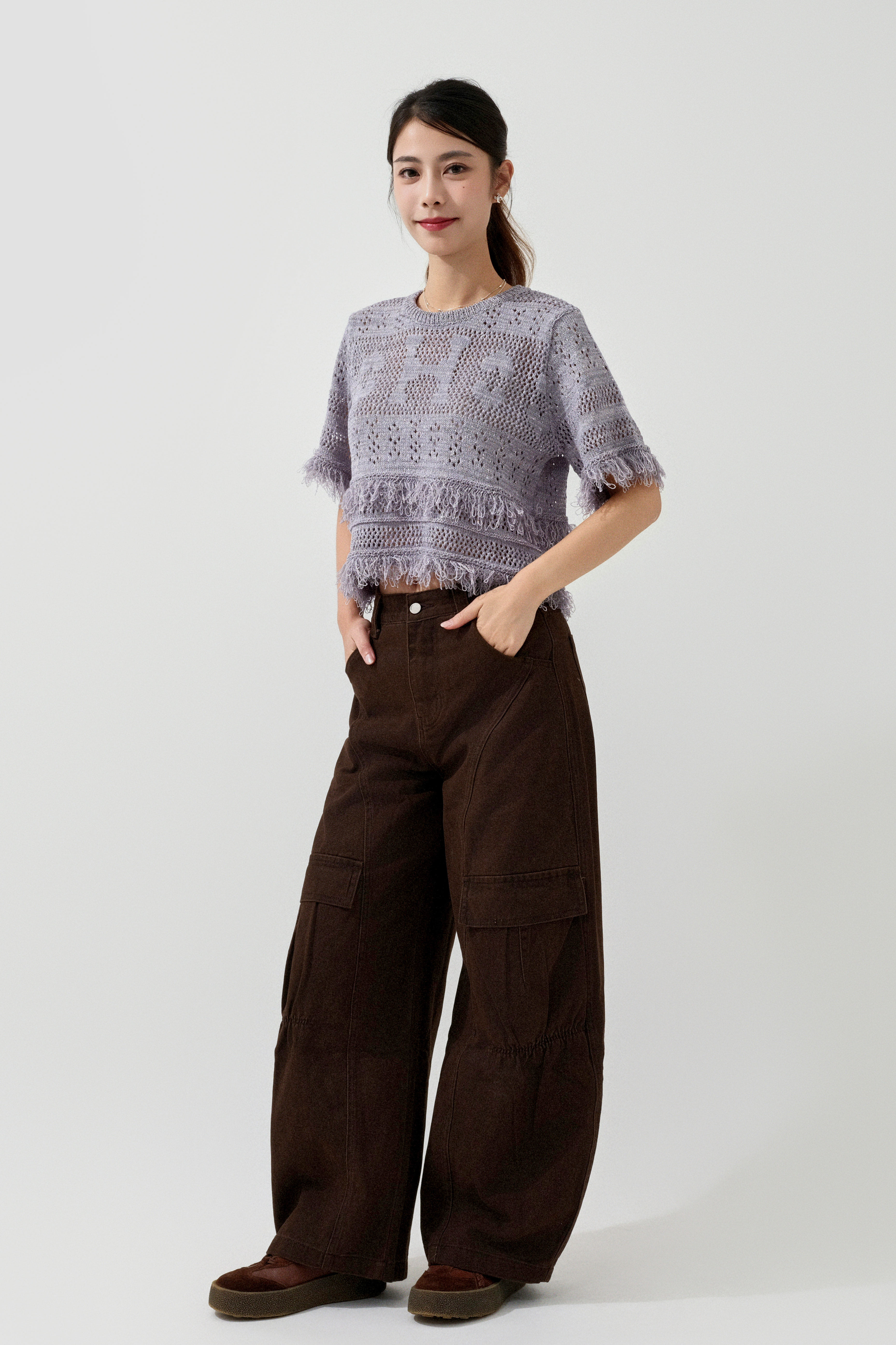 束橡筋軍袋闊斜褲（預購產品）