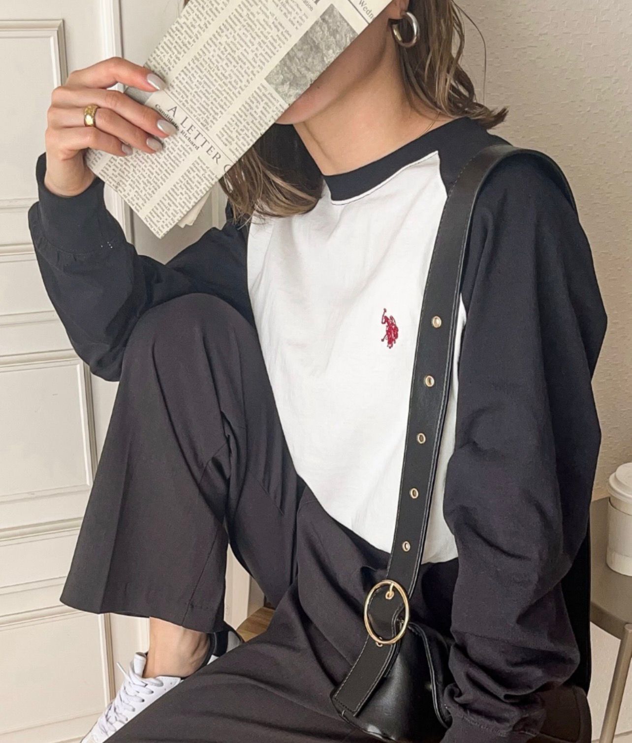 【預購】JN092605 U.S. POLO ASSN. 拼色長袖上衣