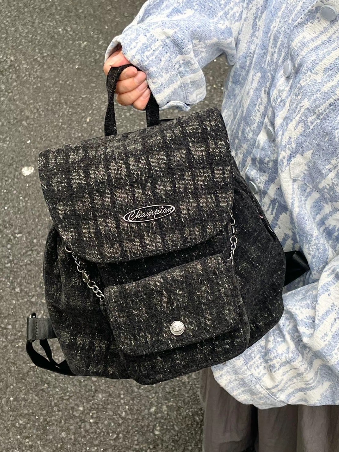CHAMPION MINI GEMINI BAG 小香風 鏈條 後背包