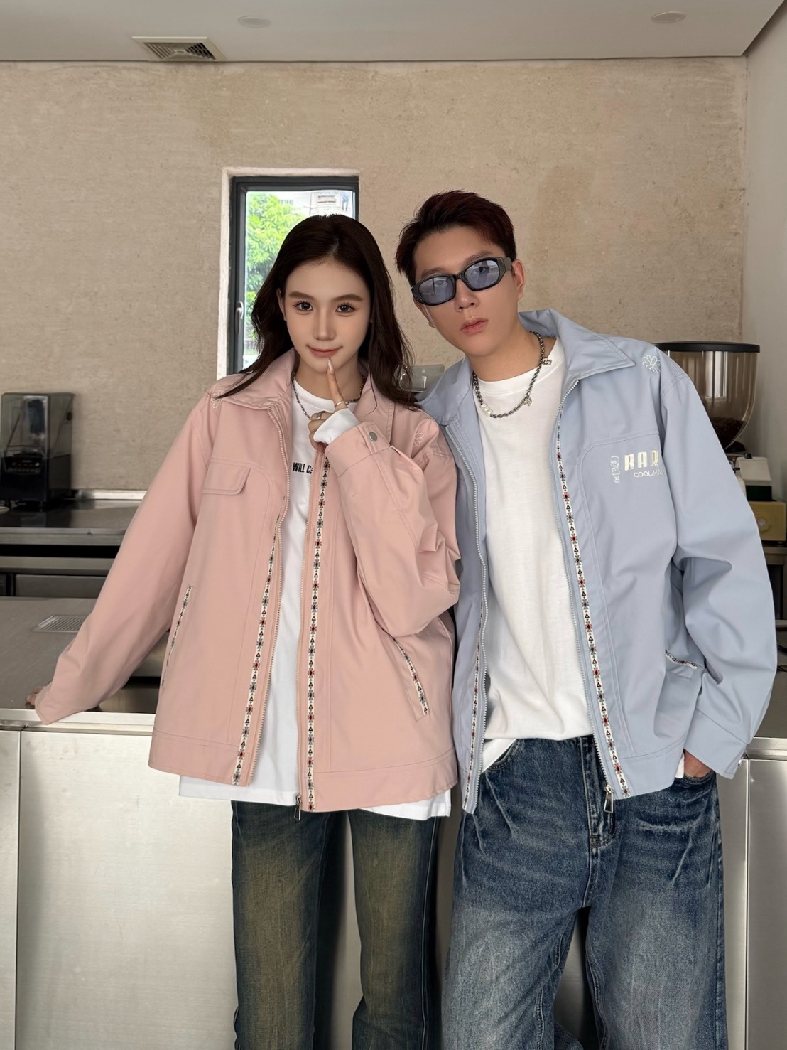 THE SIMPSONS 辛普森 幾何刺繡 工裝外套