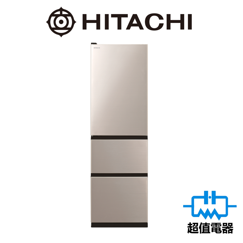 Hitachi 日立 三門雪櫃 (左門鉸) HR3N5342EAL (CNX香檳金色)