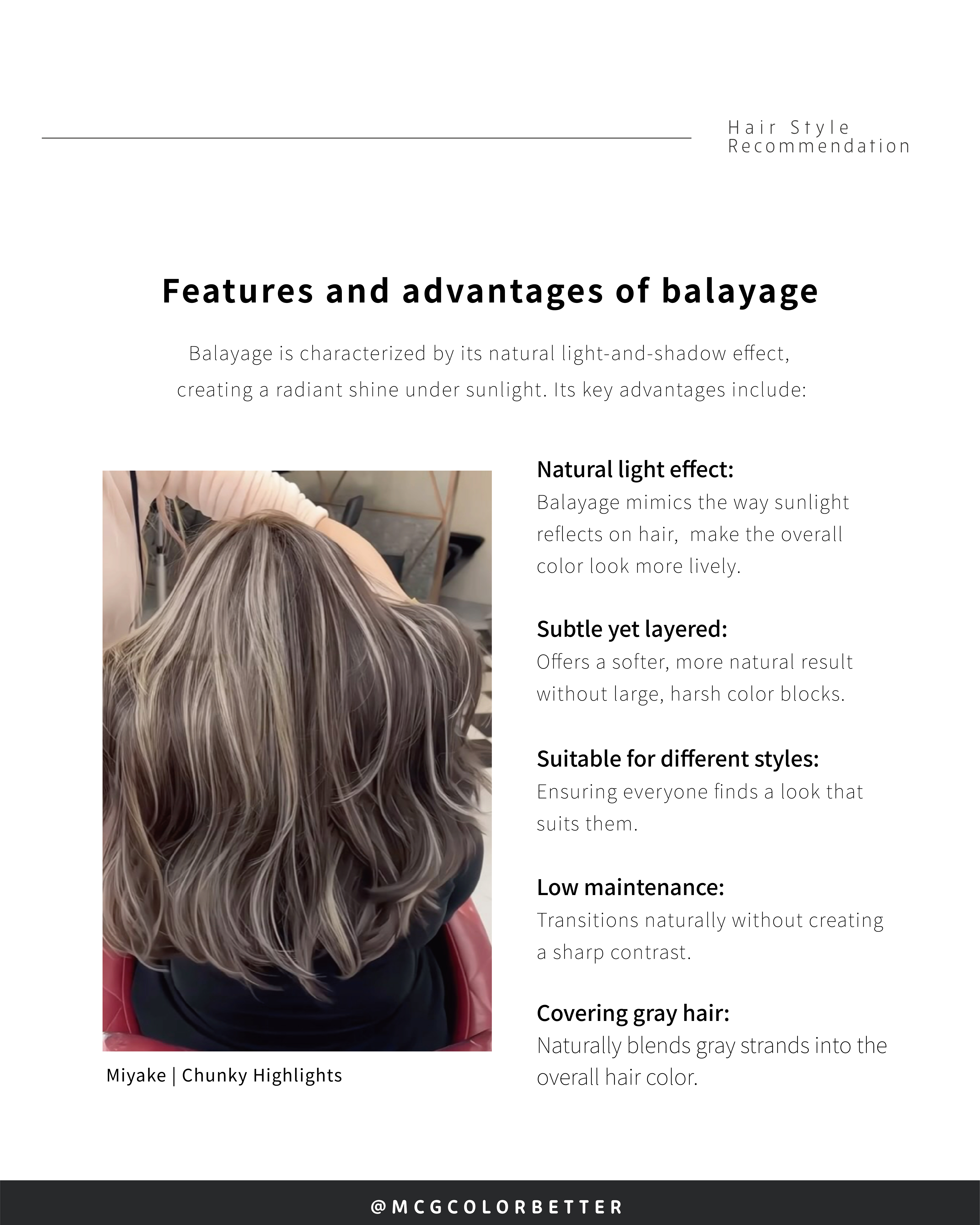 Features and advantages of balayage