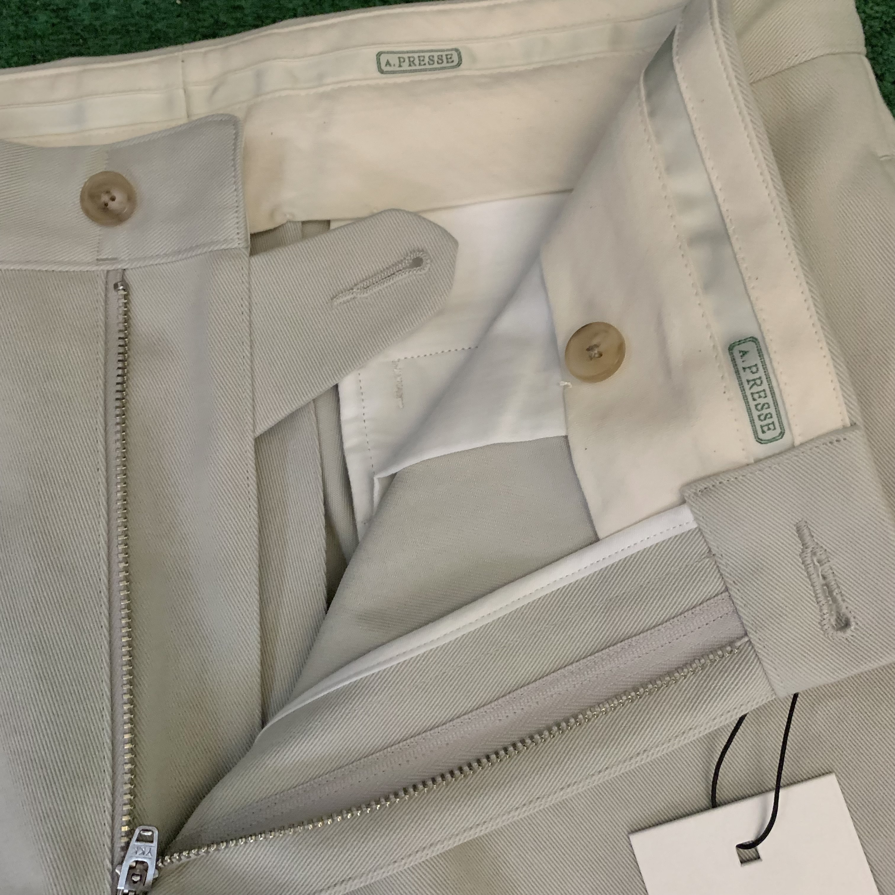 A.PRESSE 2025 S/S TYPE.3 CHINO THOUSERS (25AAP-04-25) - ECRU SIZE 2