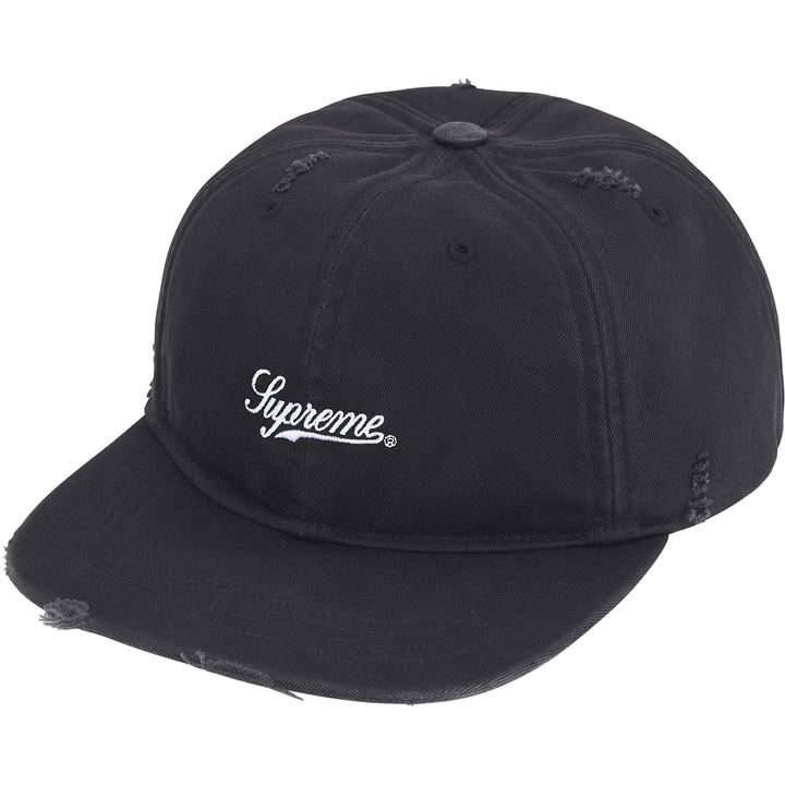 2025AW SUPREME DISTRESSED SCRIPT 6-PANEL HEAVY CHINO 棒球帽 帽子 現貨 FW25H9