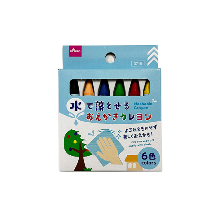 6色水洗式蠟筆
